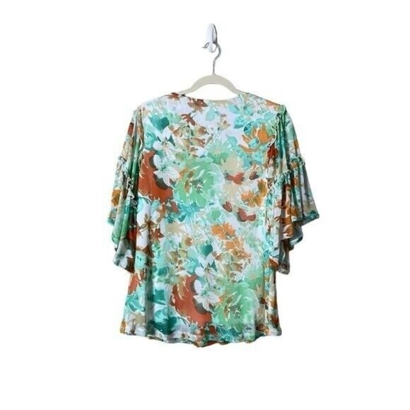Fairycore Women Flowy Ruffle Blouse Medium Romantic Feminine Bell Sleeve… - Picture 7 of 10